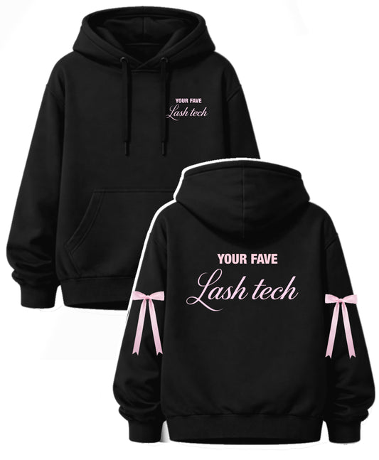 BOWS YOUR FAVE LASHTECH HOODIE