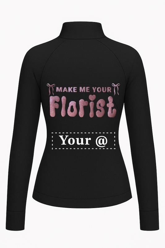 CUSTOM JACKET- BOWS MAKE ME YOUR FLORIST