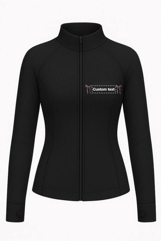 CUSTOM JACKET- FRONT TEXT (BOWS)