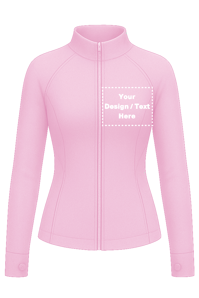 BABY PINK CUSTOM JACKET - FRONT DESIGN) – Custom Krafted