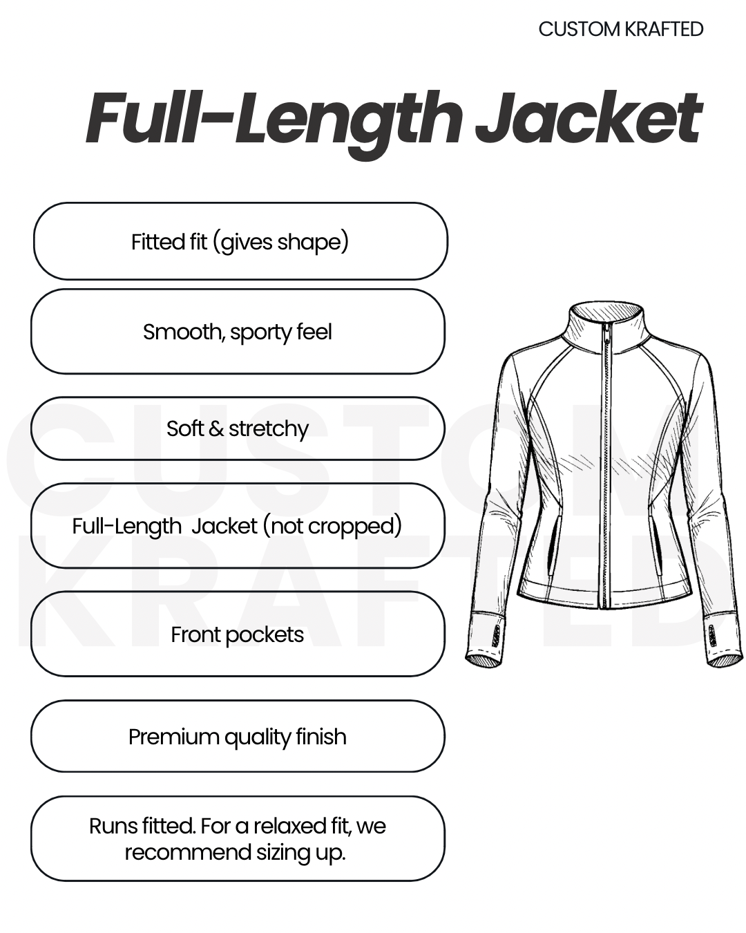 CUSTOM JACKET - BACK & FRONT DESIGN)