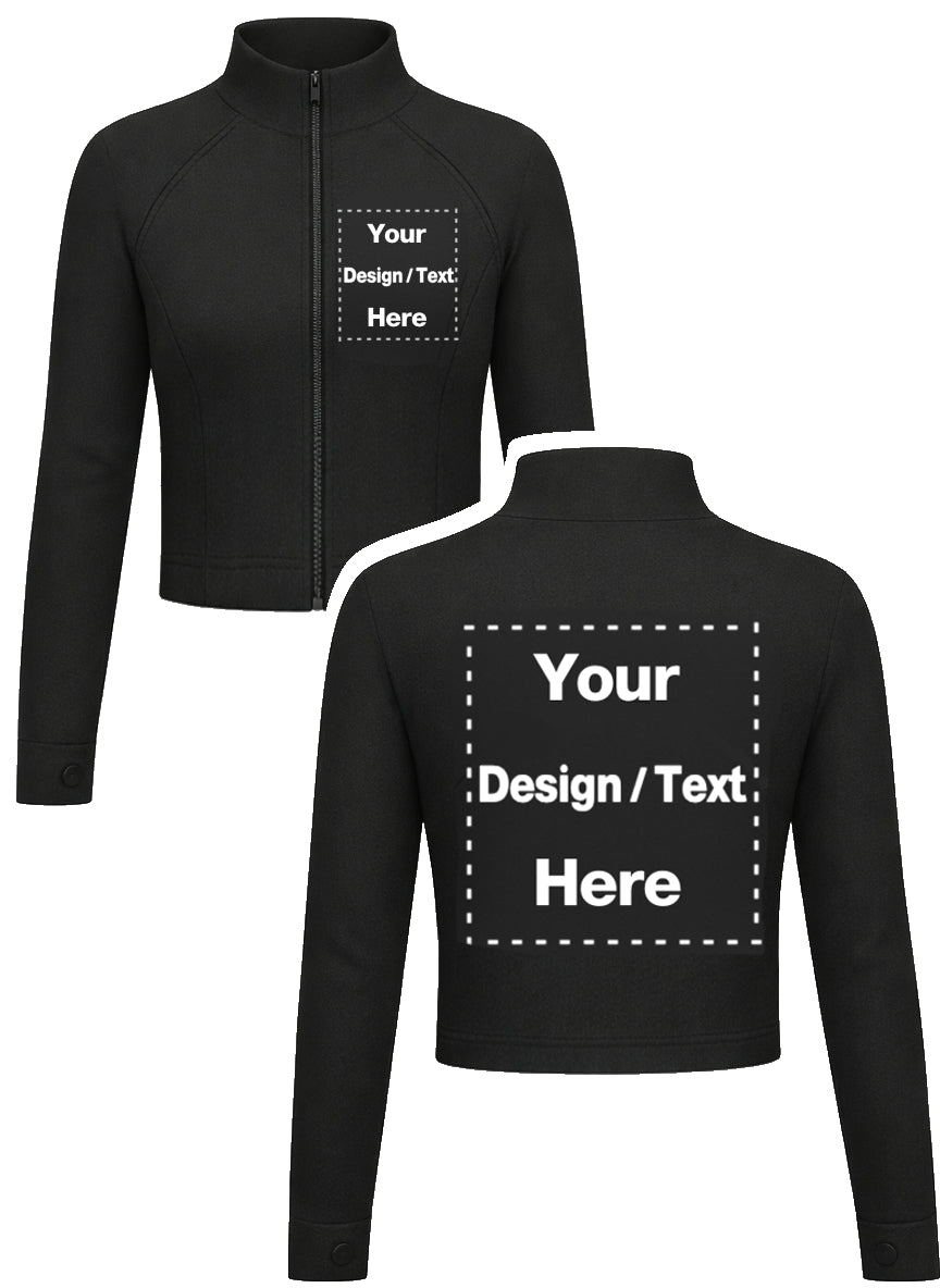 CROPPED CUSTOM JACKET - BACK & FRONT DESIGN)