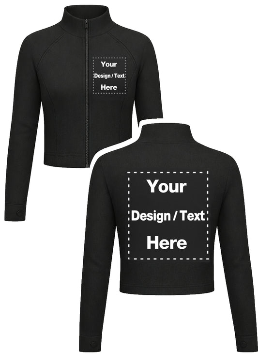 CROPPED CUSTOM JACKET - BACK & FRONT DESIGN)