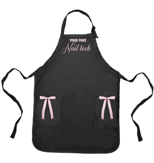BOWS YOUR FAV NAILTECH APRON